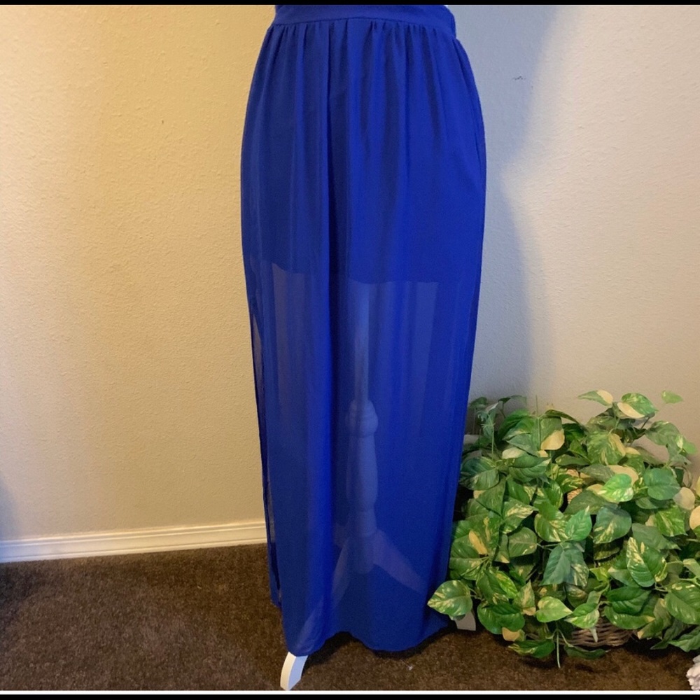 Divided blue sheet dress. Size 12